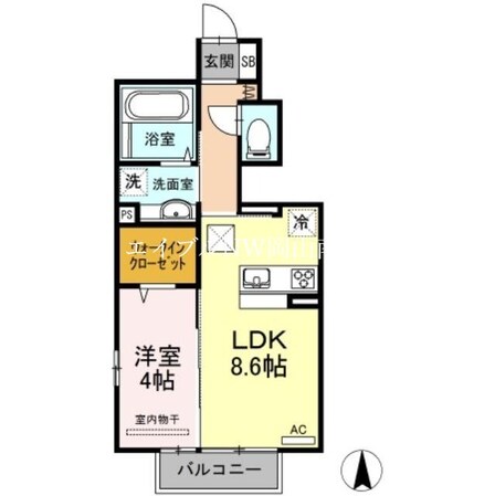 備前三門駅 徒歩8分 1階の物件間取画像